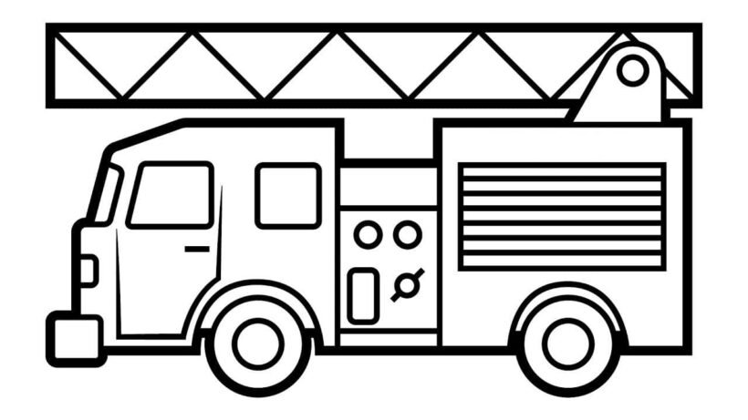 Hình vẽ xe cứu hoả