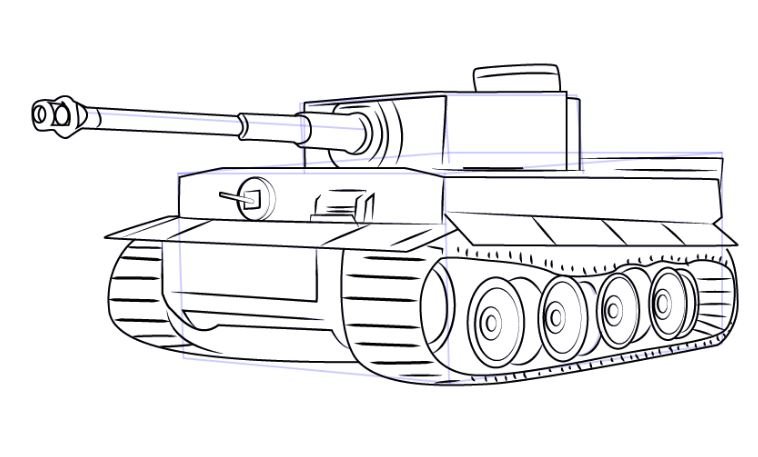 Hình vẽ xe tăng đẹp