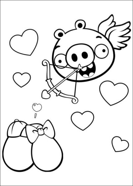 Mẫu tranh tô màu Angry Birds dễ thương cho bé tập tô (1)