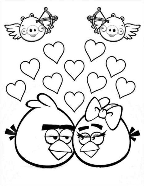 Mẫu tranh tô màu Angry Birds dễ thương cho bé tập tô (3)