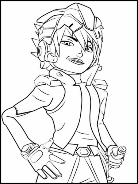 Mẫu tranh tô màu Boboiboy đáng yêu cho bé tập tô (22)