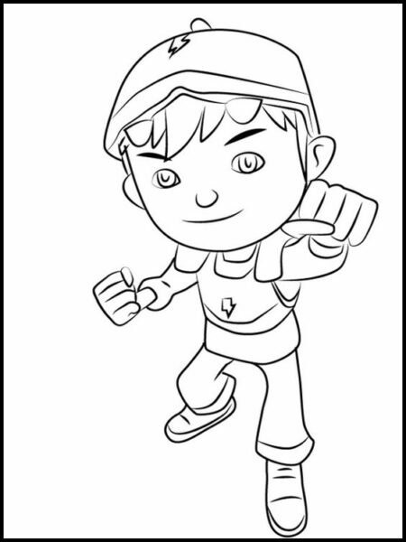 Mẫu tranh tô màu Boboiboy đáng yêu cho bé tập tô (23)