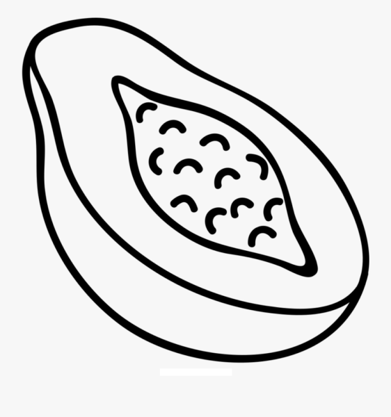 Mẫu tranh tô màu quả đu đủ đẹp cho bé tập tô (2)