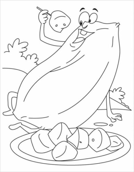 Mẫu tranh tô màu rau củ quả cho bé tập tô (2)