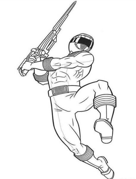 Mẫu tranh tô màu siêu nhân Gao cho bé tập tô (1)