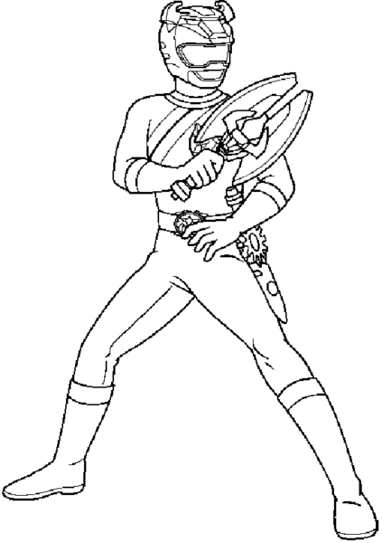 Mẫu tranh tô màu siêu nhân Gao cho bé tập tô (2)