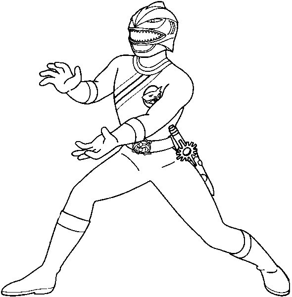 Mẫu tranh tô màu siêu nhân Gao cho bé tập tô (2)