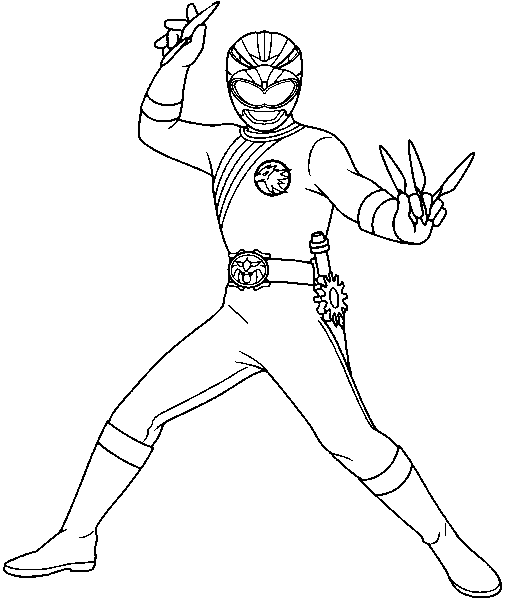 Mẫu tranh tô màu siêu nhân Gao cho bé tập tô (3)