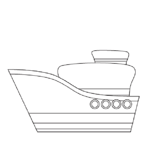 Mẫu tranh tô màu tàu thuỷ đẹp nhất cho bé tập tô (2)