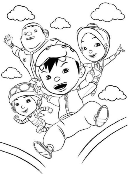 tổng hợp các bức tranh tô màu boboiboy