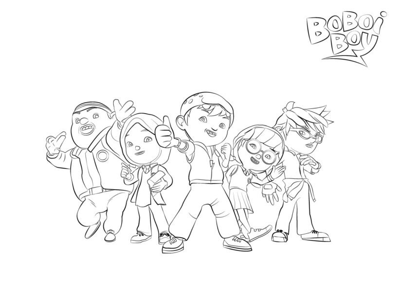 Những tranh tô màu Boboiboy đáng yêu cho bé tập tô (13)