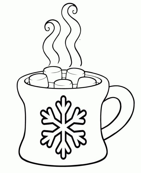 Printable Coloring Page Of Hot Chocolate Hot Chocolate Coloring