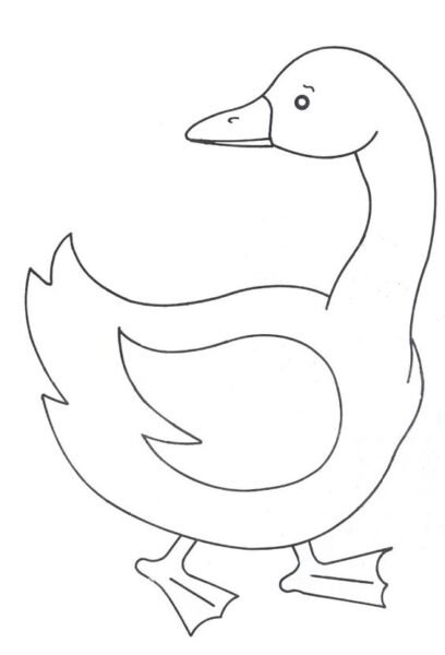 Những tranh tô màu con vịt dễ thương cho bé tập tô (5)