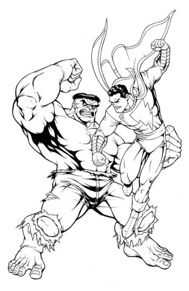 Những tranh tô màu người khổng lồ xanh cho bé tập tô (9)