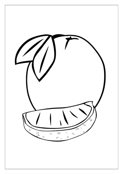 Những tranh tô màu quả bưởi đơn giản cho bé tập tô (3)