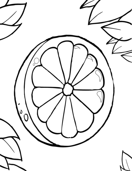 Những tranh tô màu quả bưởi đơn giản cho bé tập tô (4)