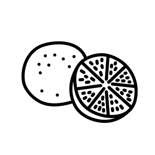 Những tranh tô màu quả bưởi đơn giản cho bé tập tô (4)