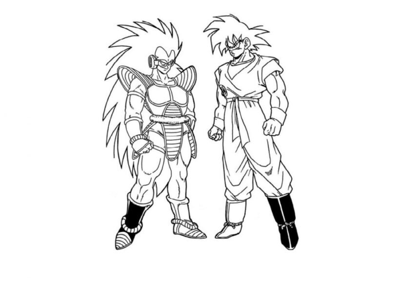 Những tranh tô màu Songoku cho bé tập tô (6)