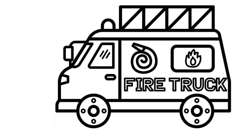 Những tranh tô màu xe cứu hoả đẹp nhất cho bé tập tô (2)