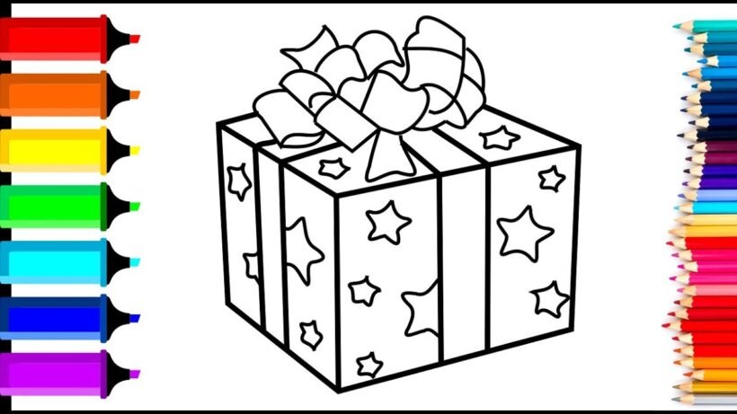 Tải tranh tô màu hộp quà (5)
