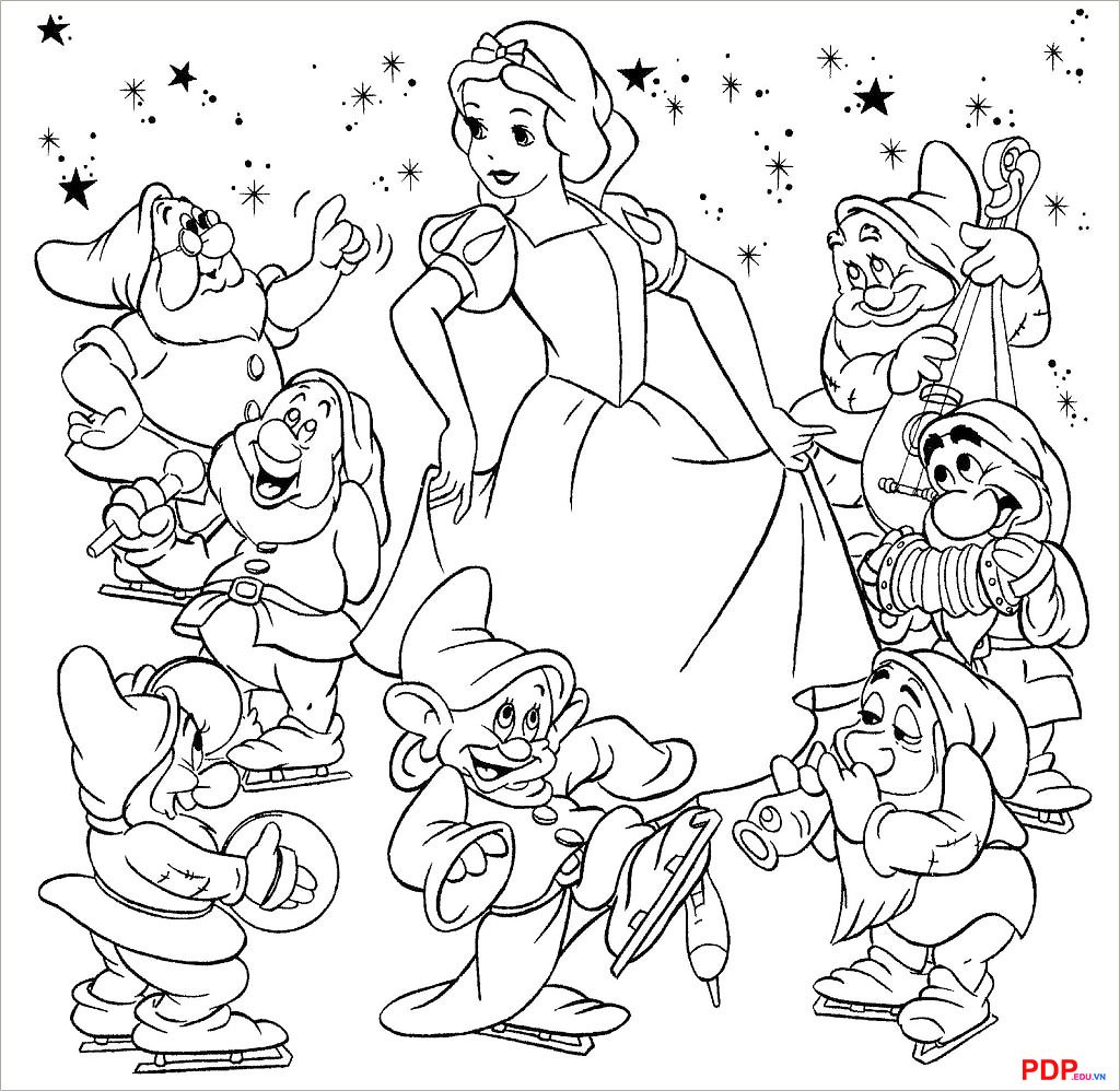 Bộ tranh tô màu truyện cổ tích dành cho bé học tô màu tai tranh to mau truyen co tich cho be