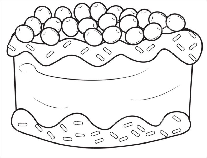 Tranh tô màu bánh sinh nhật cho bé tập tô (12)