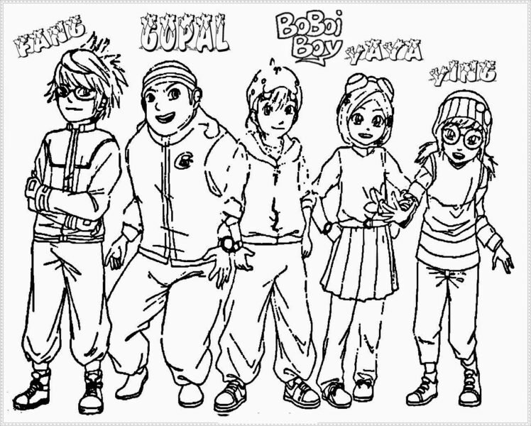 tổng hợp các bức tranh tô màu boboiboy