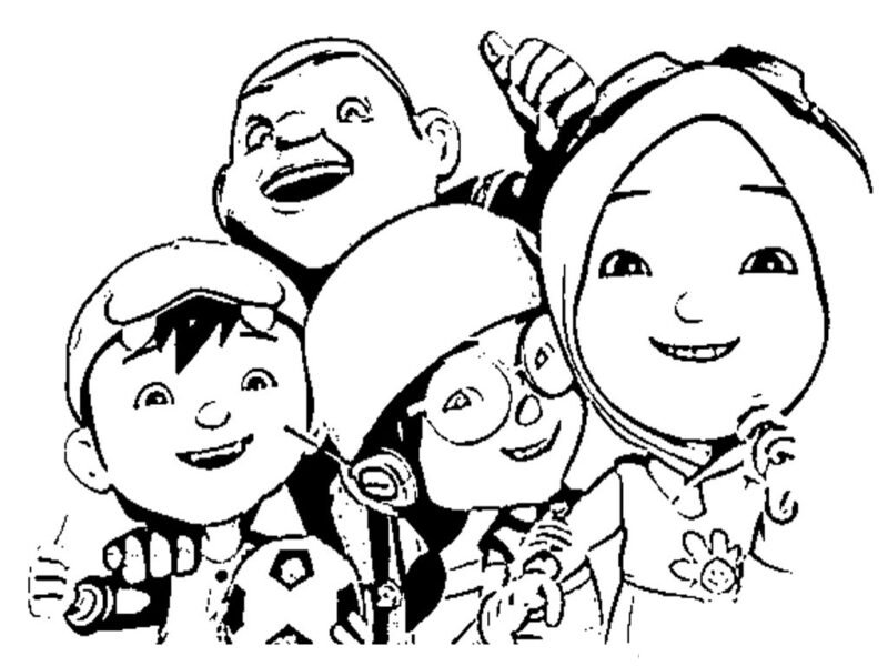 tổng hợp các bức tranh tô màu boboiboy