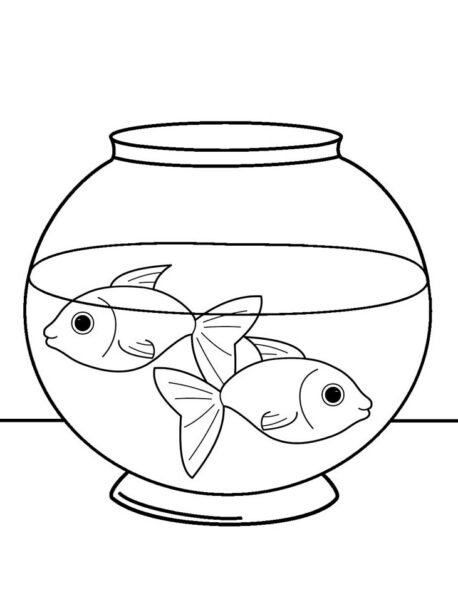 Tranh tô màu chú cá vàng đẹp nhất cho bé tập tô (35)