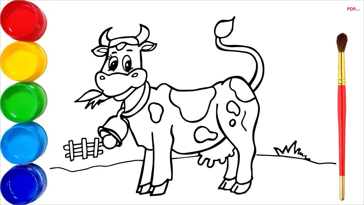 tranh to mau con bo dep nhat 1