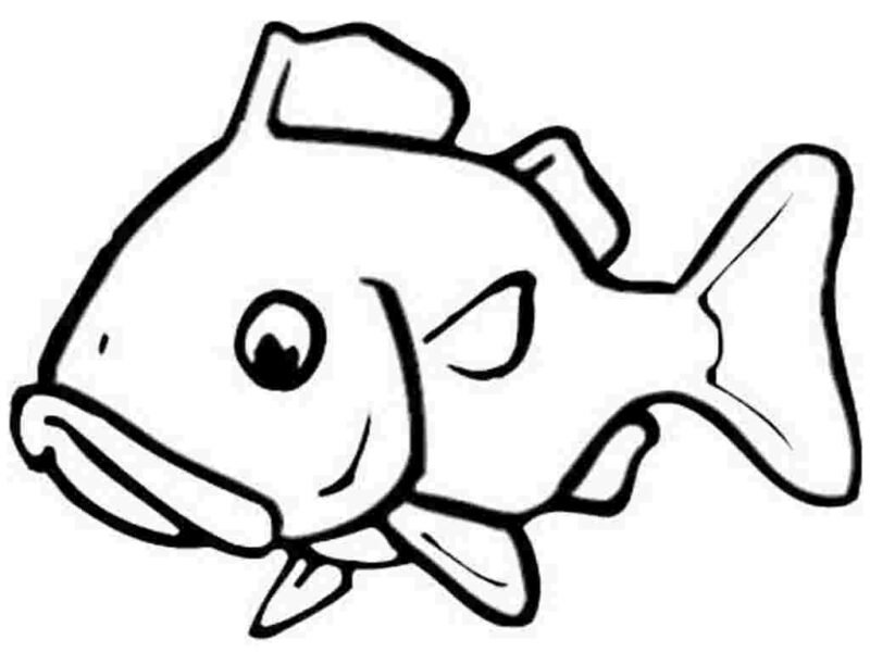 Tổng hợp các bức tranh tô màu con cá vàng đẹp nh