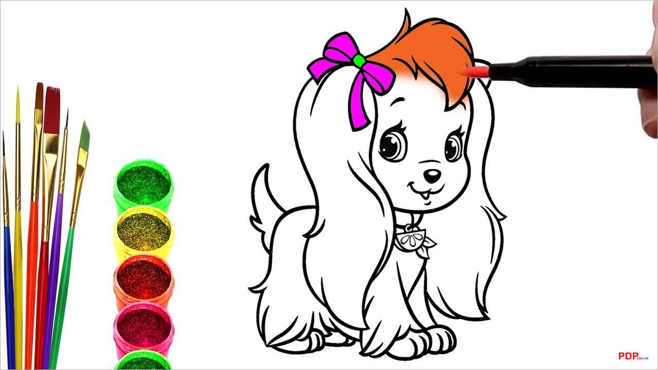 tranh to mau con cho dep nhat