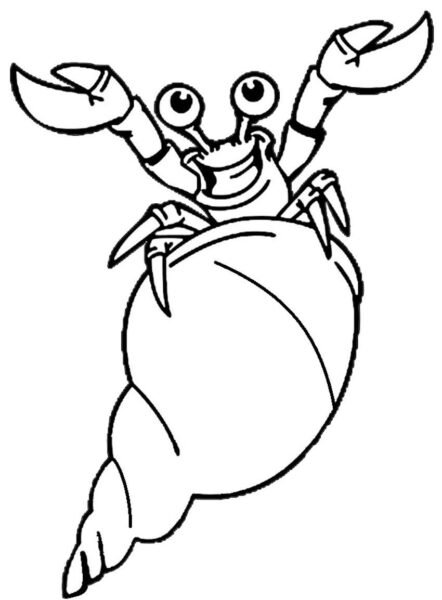 Tổng hợp các bức tranh tô màu con cua ngộ nghĩnh nh
