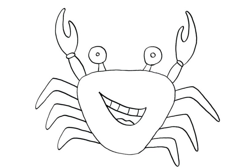 Tổng hợp các bức tranh tô màu con cua ngộ nghĩnh nh