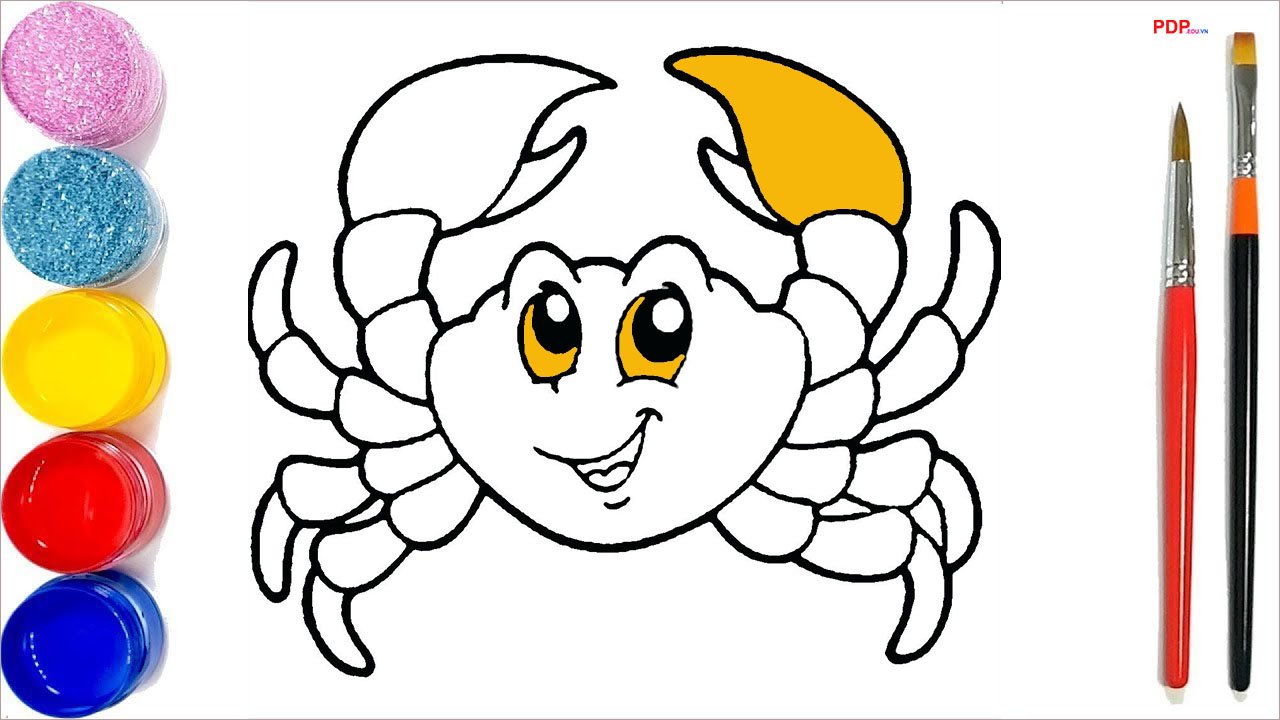 tranh to mau con cua dep nhat