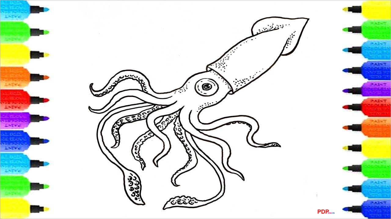 tranh to mau con muc dep nhat