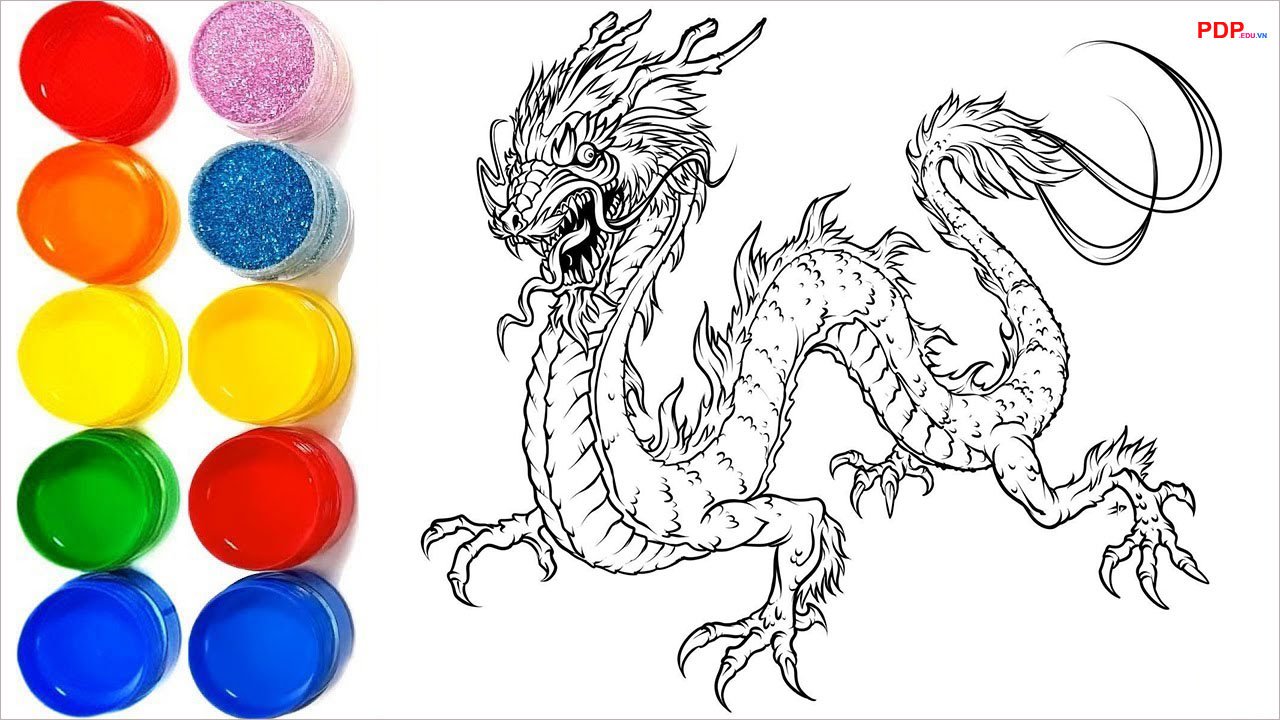 tranh to mau con rong dep nhat 1