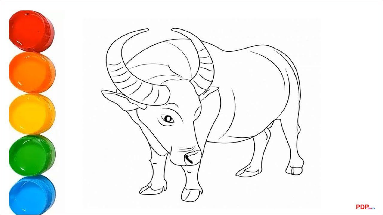 tranh to mau con trau dep nhat