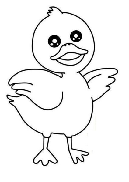 Tranh tô màu con vịt con