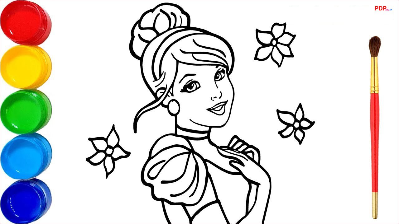 tranh to mau cong chua lo lem dep nhat