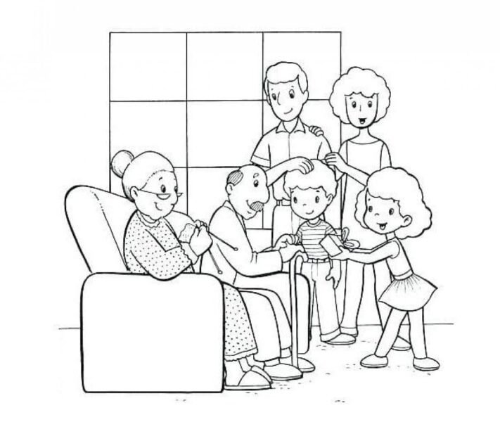 Tranh tô màu gia đình đẹp nhất dành tặng bé yêu (25)