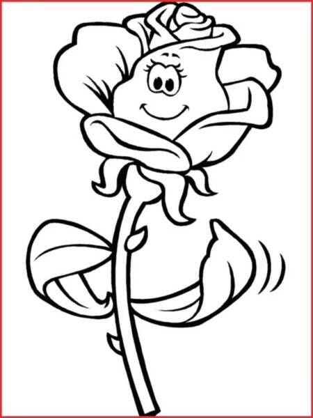 Tranh tô màu hoa hồng đẹp nhất cho bé tập tô (18)