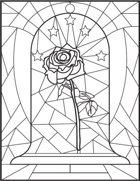 Tranh tô màu hoa hồng đẹp nhất cho bé tập tô (21)