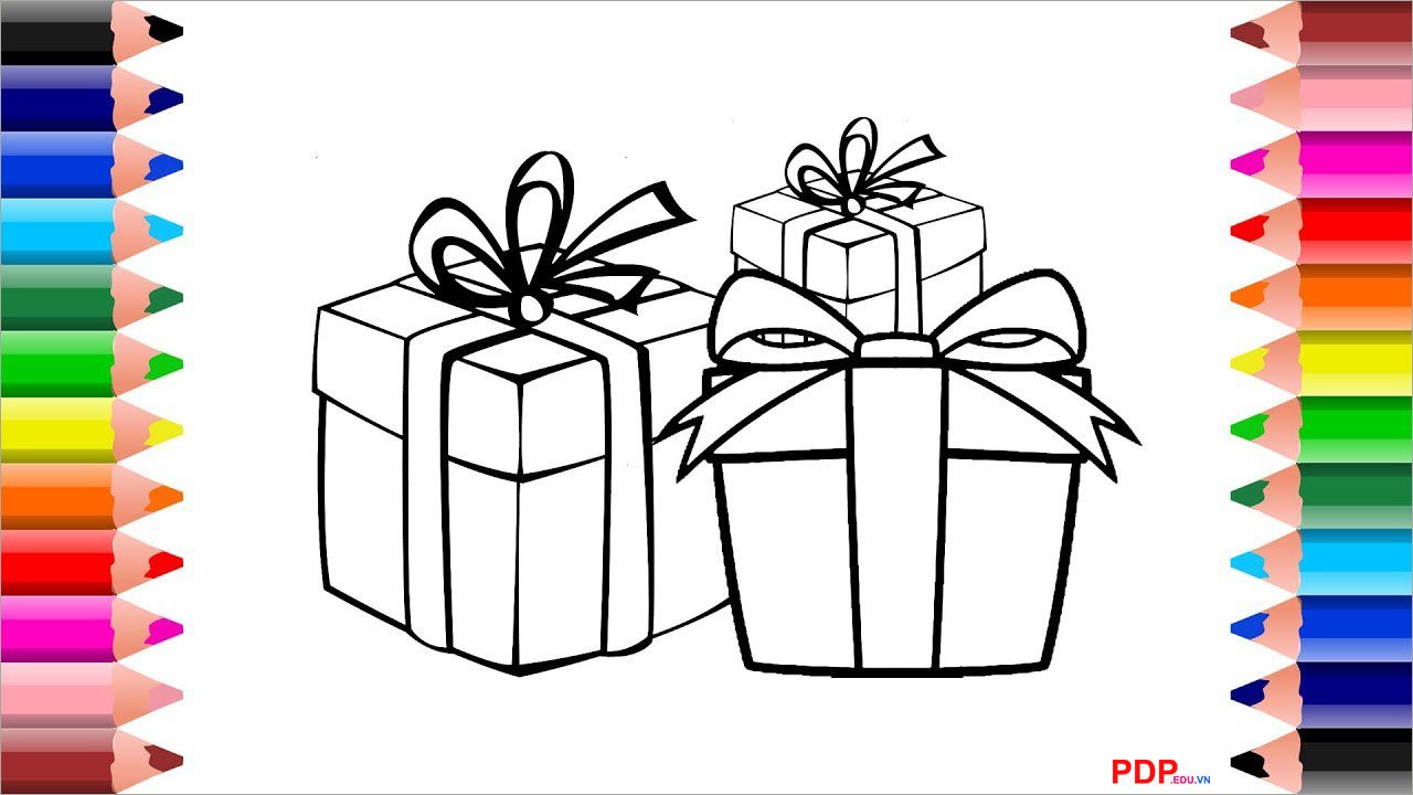 tranh to mau hop qua cho be