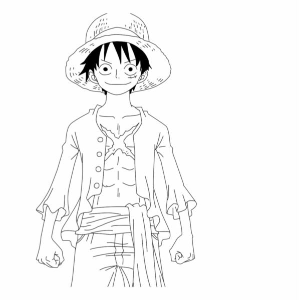 Tranh tô màu Luffy