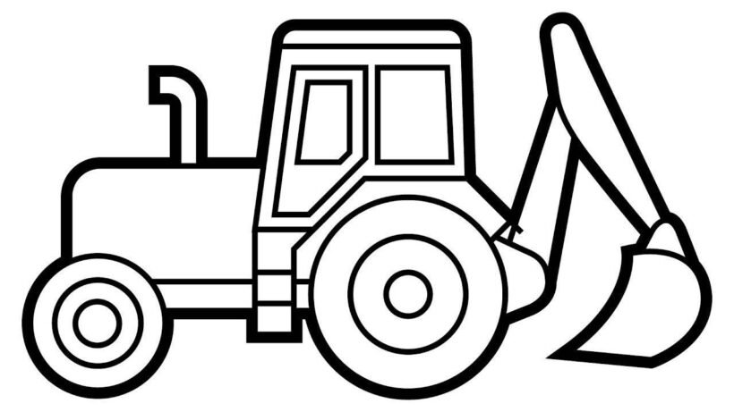 Tổng hợp các bức tranh tô màu máy xúc đẹp nhất d