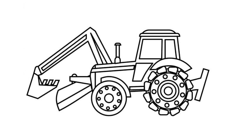 Tổng hợp các bức tranh tô màu máy xúc đẹp nhất d