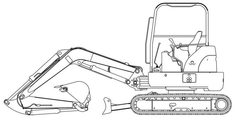 Tổng hợp các bức tranh tô màu máy xúc đẹp nhất d