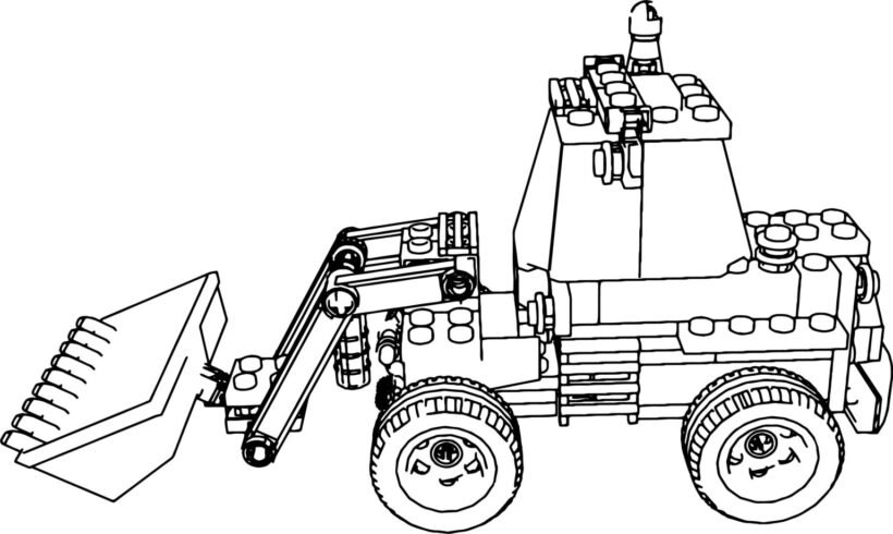 Tranh tô màu máy xúc đẹp nhất cho bé tập tô (17)