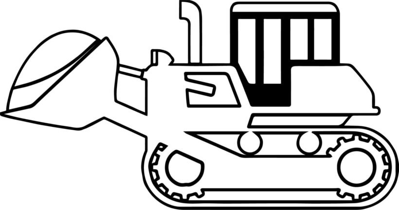 Tranh tô màu máy xúc đẹp nhất cho bé tập tô (2)
